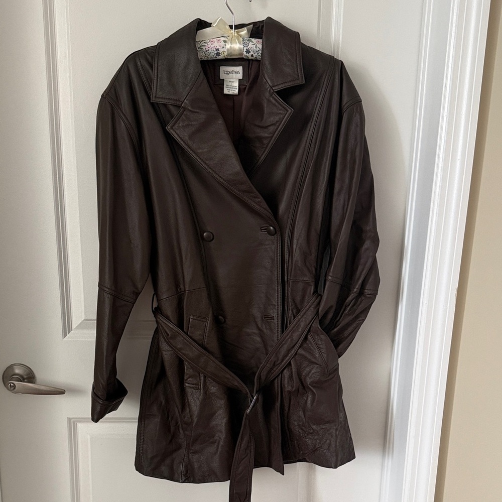Together Women's Chocolate Brown Trench Coat